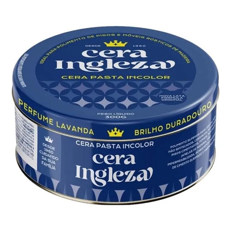 CERA INGLEZA PASTA INCOLOR 300G CX/12