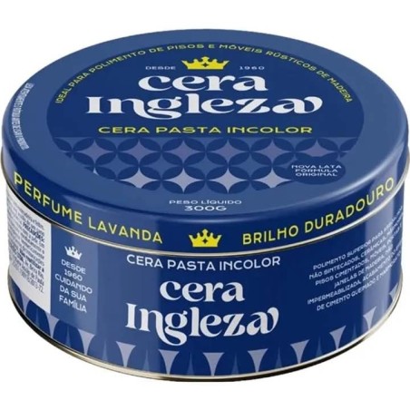 CERA INGLEZA PASTA INCOLOR 300G CX/12