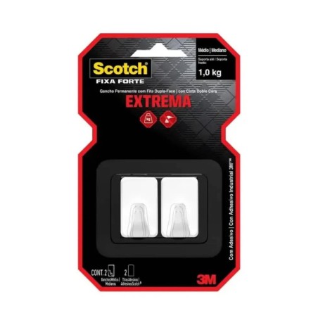SCOTCH GANCHO EXTREMA PLAST MEDIO CX/12