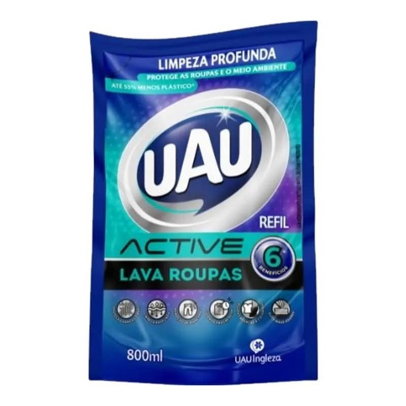 UAU LAVA ROUPAS ACTIVE 800ML CX/18