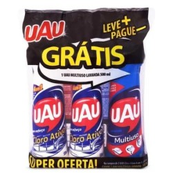 UAU MULTI 1LAV 2CLOR ATIVO 500ML CJ3 CX8