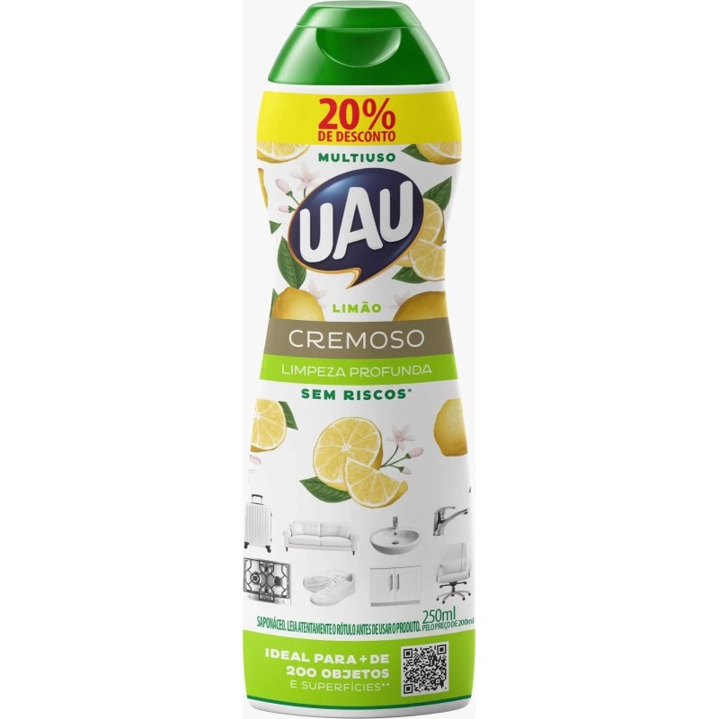 UAU MULTI CREMOSO LIMAO PROM 250ML CX/24