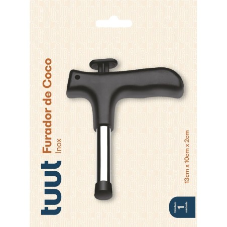 TUUT FURADOR DE COCO INOX CX/96