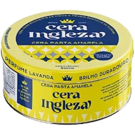 CERA INGLEZA PASTA AMARELA 300G CX/12