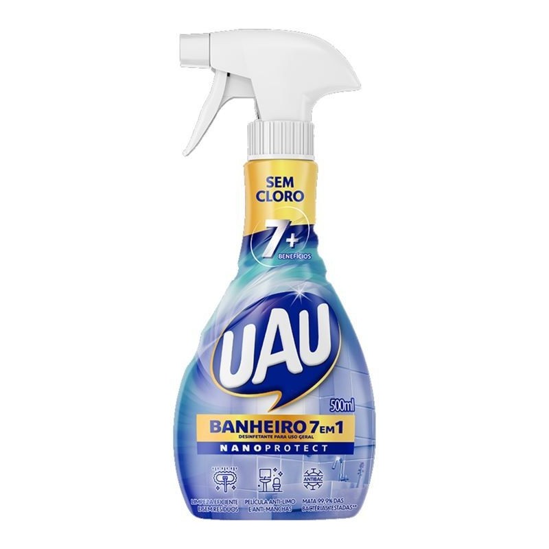 UAU DESINF BANH 7 EM 1 SPRAY 500ML CX/12