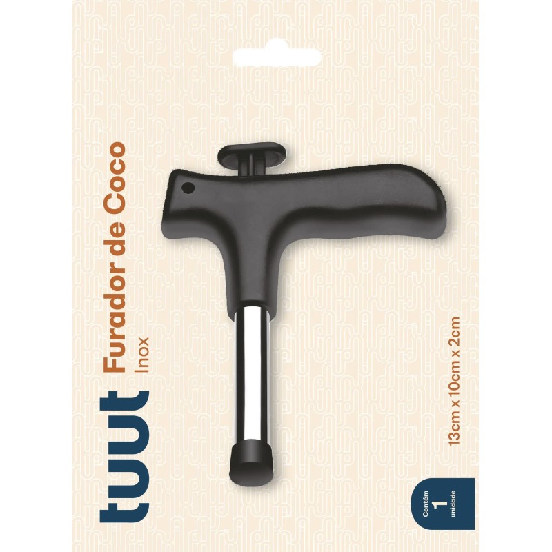 TUUT FURADOR DE COCO INOX CX/96