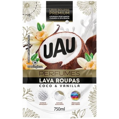 UAU LAVA ROUPAS COCO/VANILLA 750ML CX/18