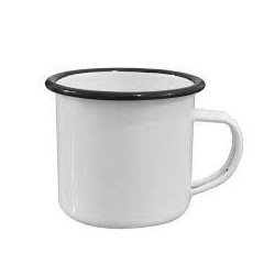TUUT CANECA ESMALTADA BRANCA 6CM CX/240