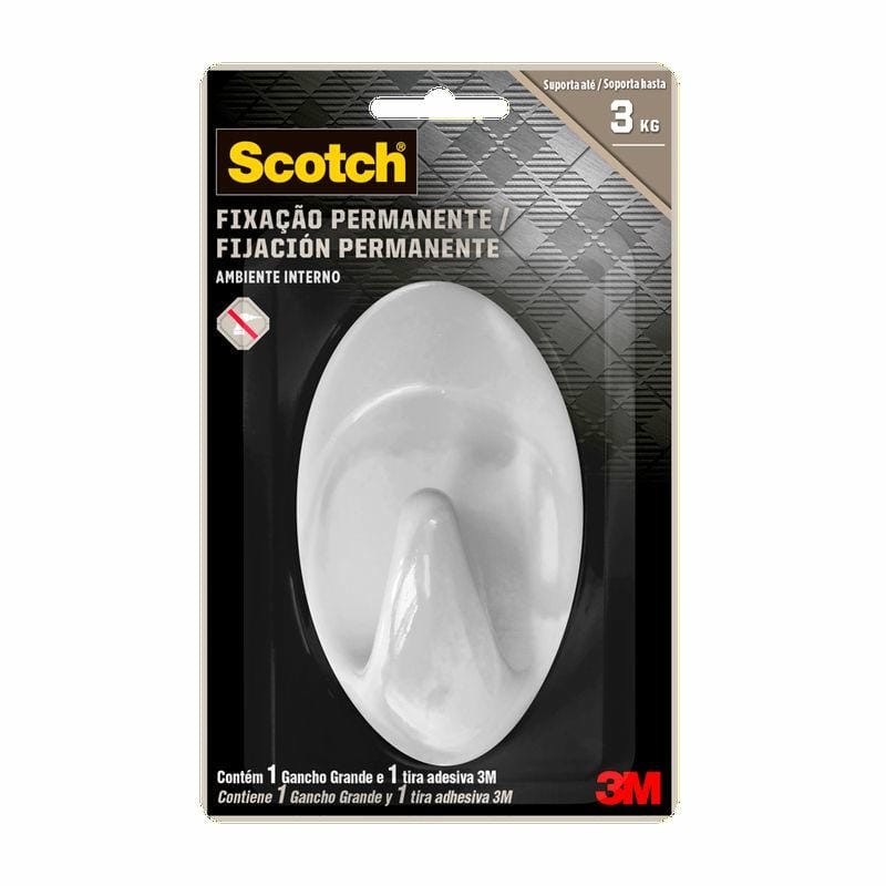SCOTCH GANCHO PLASTICO GRANDE CX/12