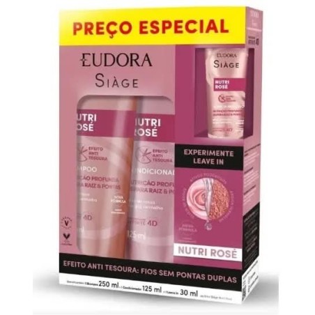SIAGE N. PACK ROSE SHAMP/CONDI/LEAV CX18