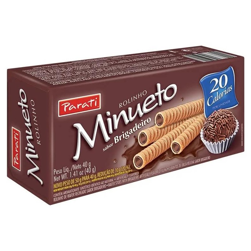 ROLINHO WAFER MINUETO BRIGADEIR 40G CX24