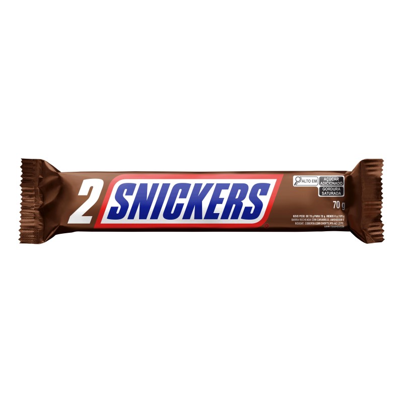 SNICKERS 2 BARRAS DP18 X 70G CX/6
