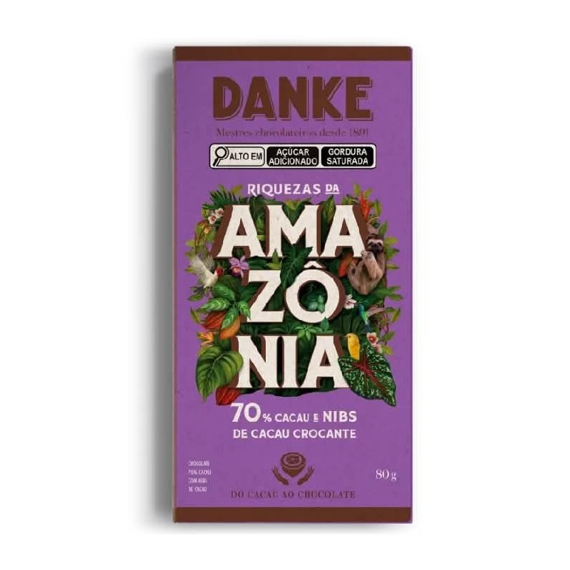DANKE BARRA 70% NIBS AMAZ DP12X80GR CX/6