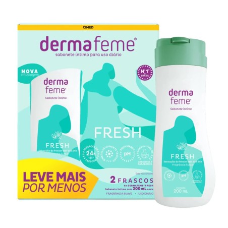 DERMAFEME KIT SAB INT FRES 2X200ML CX/12