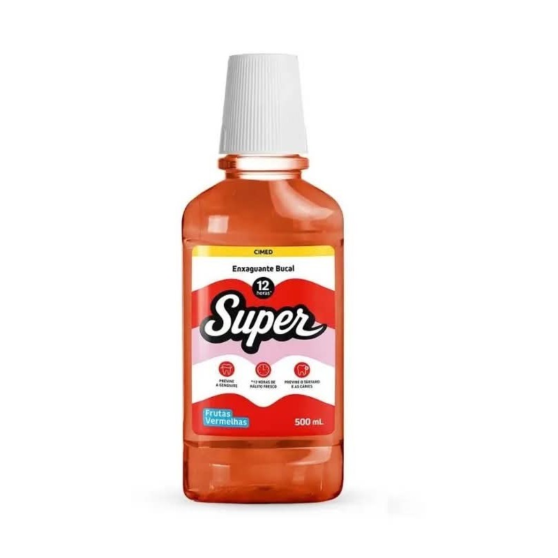 SUPER ENXAGUA BUCAL FRU VERM 500ML CX/12