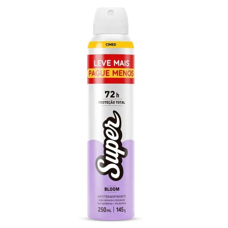 SUPER DESODORANTE BLOOM 250ML CX/12