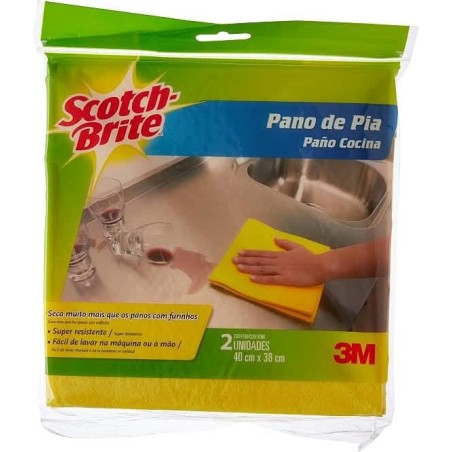 SCOTCH-BRITE PANO DE PIA AMAR C/2 CX 36