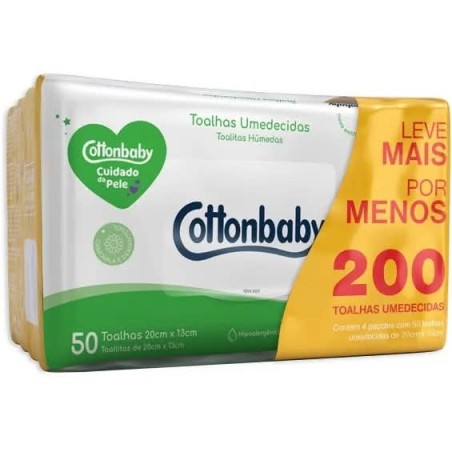 COTTON PACK TOALHAS CUID PELE 4X50  CX/3