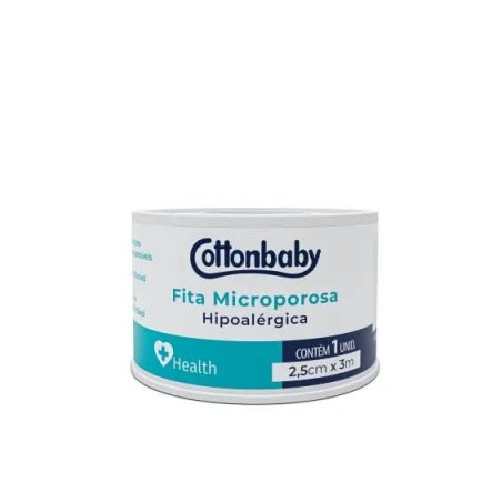 COTTON FITA POROSA BCO 2,5CMX3M CX/48