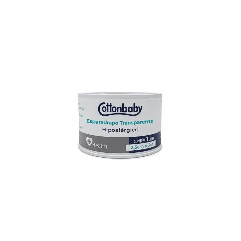 COTTON ESPARADRAPO TP 2,5CMX3M CX/48