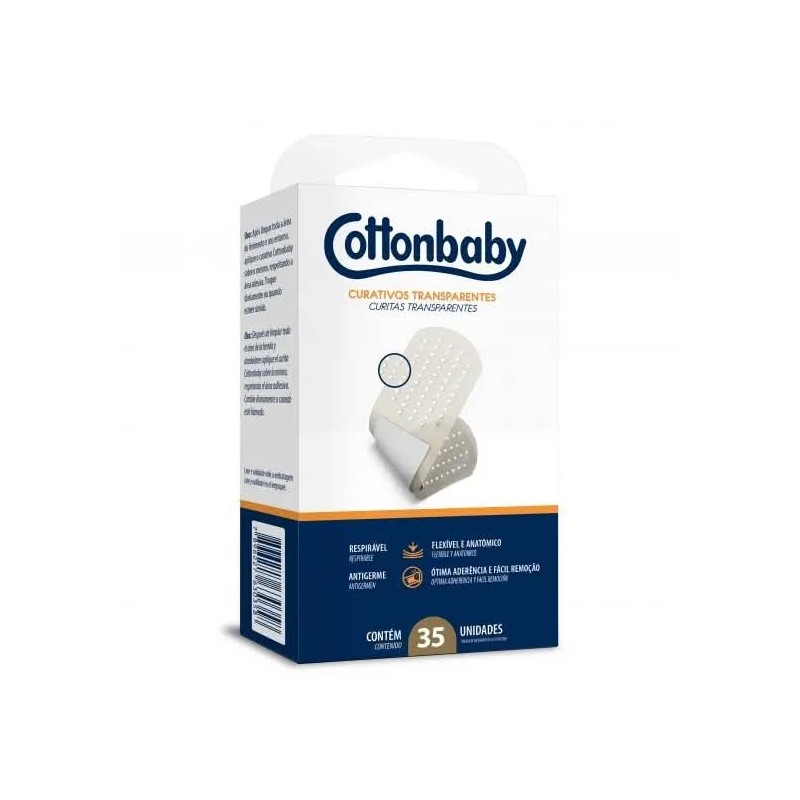 COTTON CURATIVO TRANSPARENTE 35UN CX/36