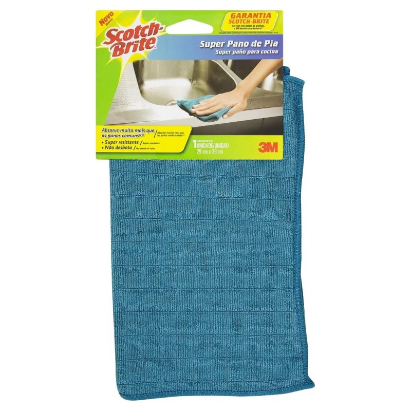SCOTCH-BRITE SUP PANO DE PIA AZ CX30