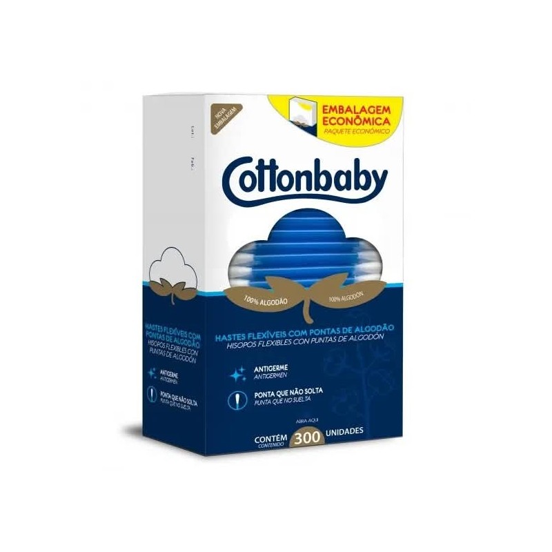 COTTON HASTE FLEX  CARTUCHO 300UN CX/36