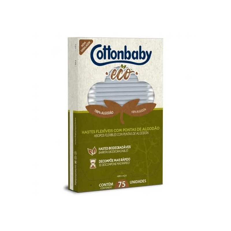 COTTON HASTE FLEX  ECOL CART 75UN CX/72