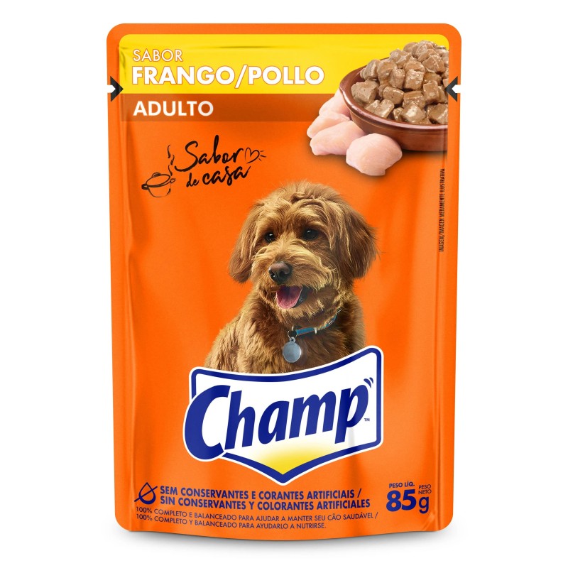 CHAMP SC ADULTO FRANGO DP 20X85GR CX/2
