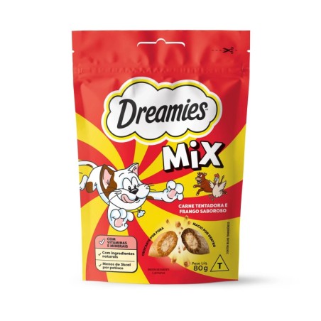 DREAMIES SZ CARNE E FRANGO 80G CX34