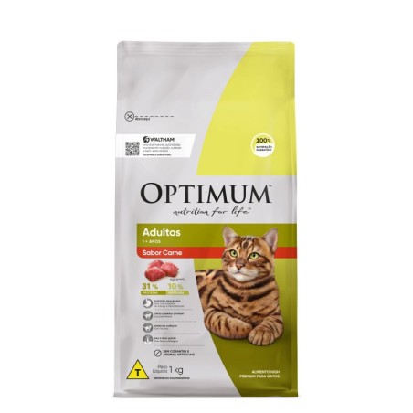 OPTIMUM DRY CAT AD CARNE 1KG FD/10