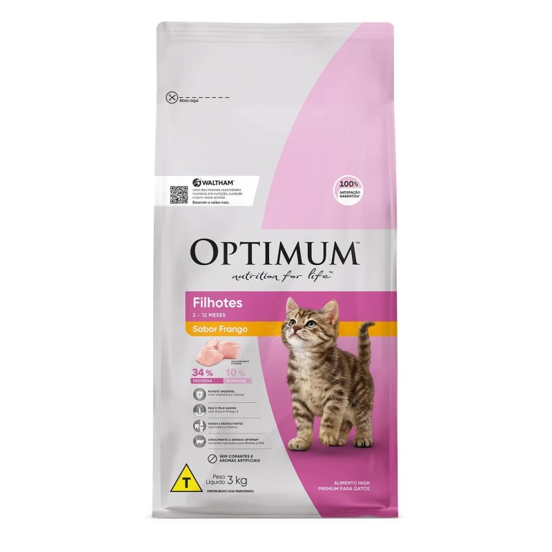 OPTIMUM DRY CAT FIL FRANGO 3KG FD/6