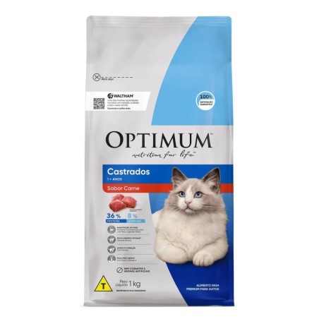 OPTIMUM DRY CAT AD CAST CARNE 1KG FD/10