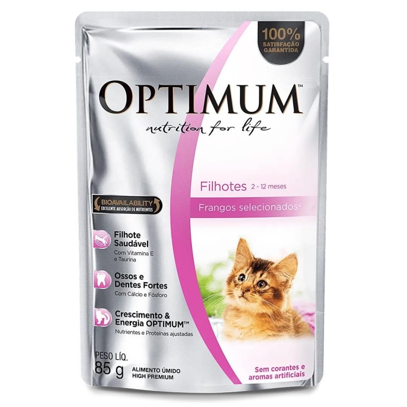 OPTIMUM CAT SC FILHOTE FRANGO 2X20X85GR