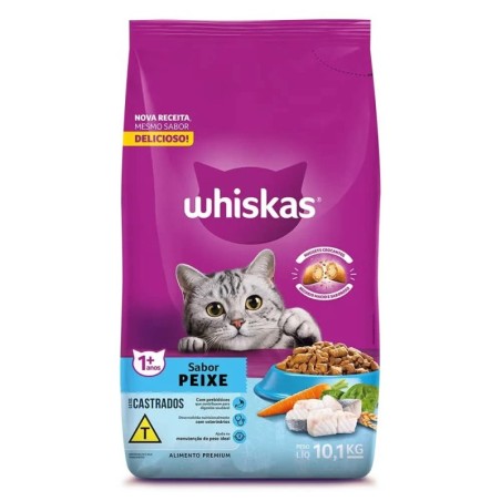 WHISKAS GATOS CAST PEIXE 10,1KG