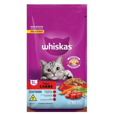 WHISKAS GATOS CAST. CARNE 10,1KG