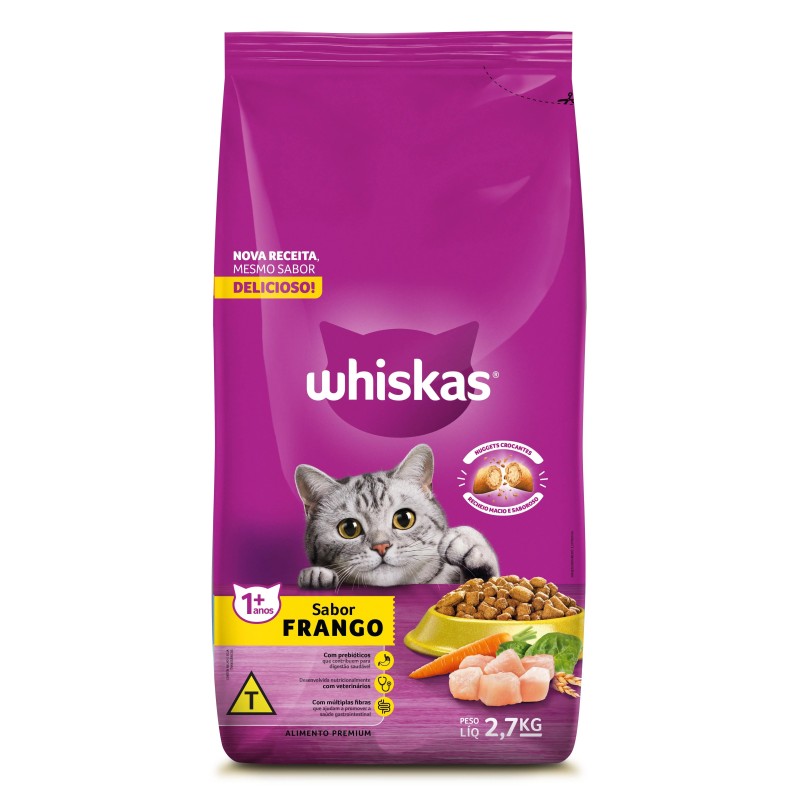 WHISKAS DRY AD FRANGO 2,7KG FD/6