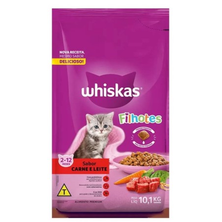 WHISKAS FILHOTE CARNE/LEITE 10,1KG
