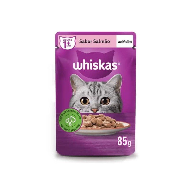 WHISKAS SACHE AD SALMAO 85G L20P16 CX/2