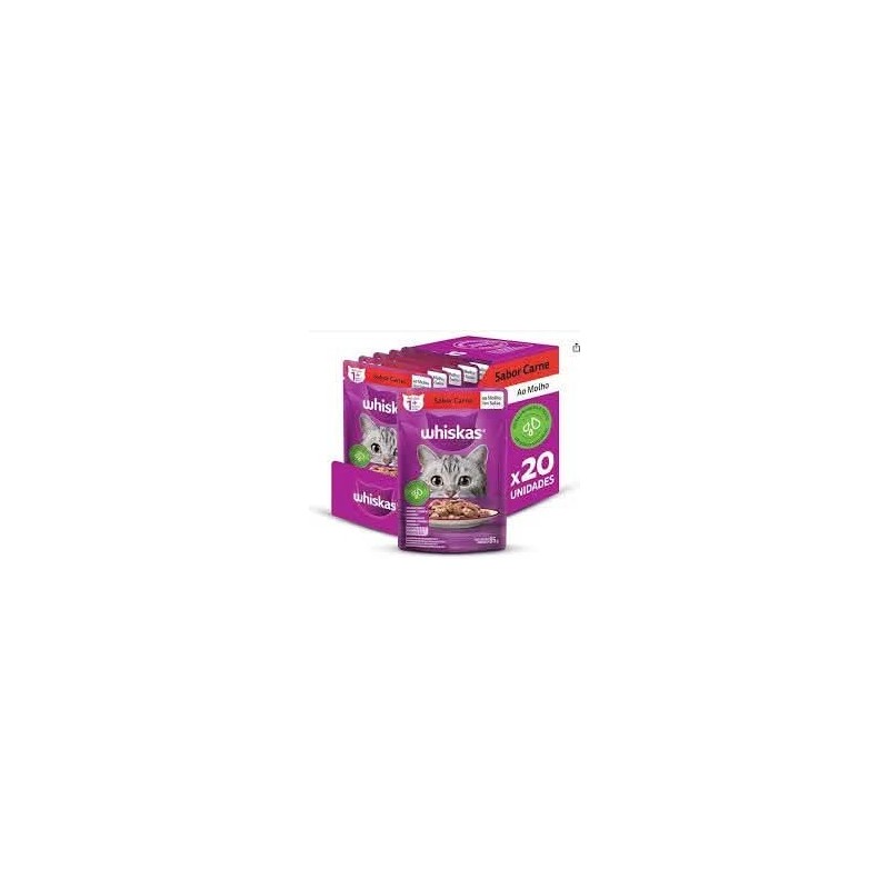 WHISKAS SACHE 85GR CARNE L20P16 CX/2