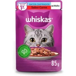 WHISKAS SC CASTRADOS CARNE 20X85G CX2