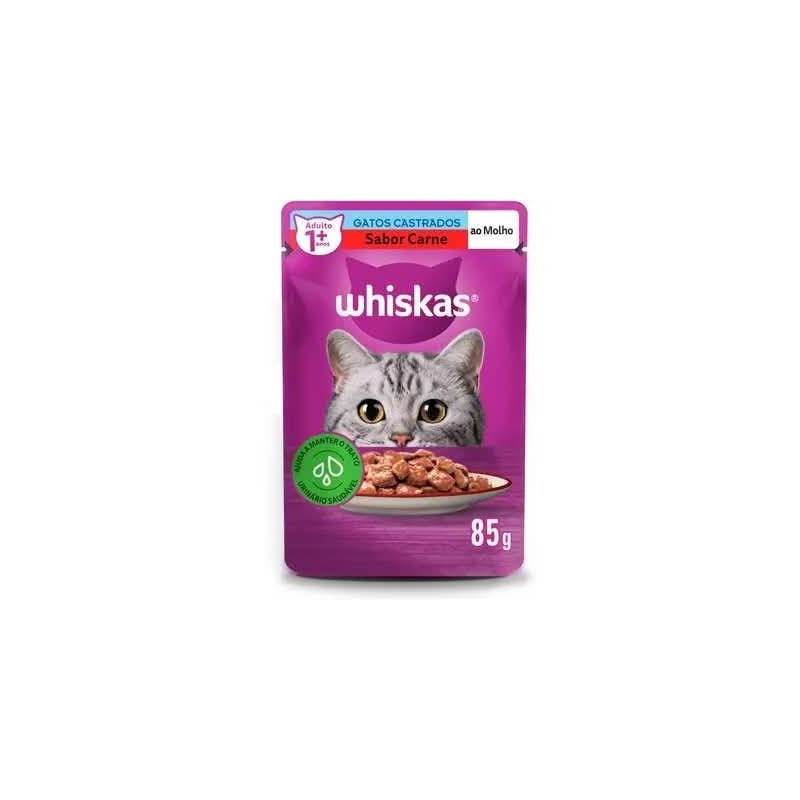 WHISKAS SC CASTRADOS CARNE 20X85G CX2