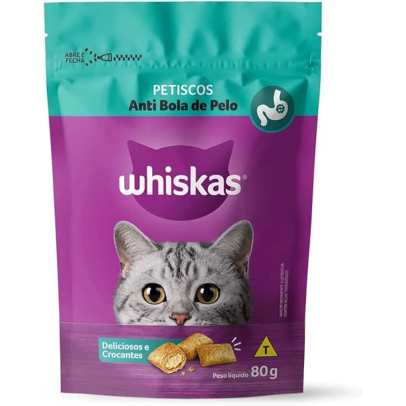 WHISKAS TEMPT. ANTI BOLAPELO 80GR CX/34