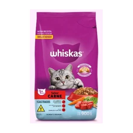 WHISKAS CASTRADO CARNE LV10,1KG PG9KG