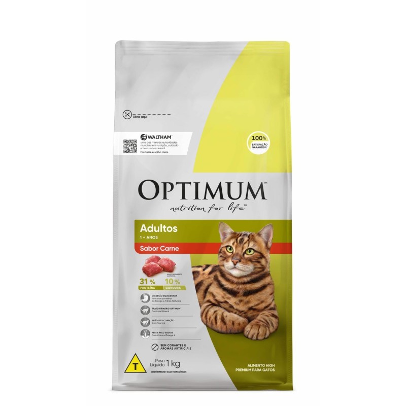 OPTIMUM DRY CAT AD CARNE 1KG FD/10