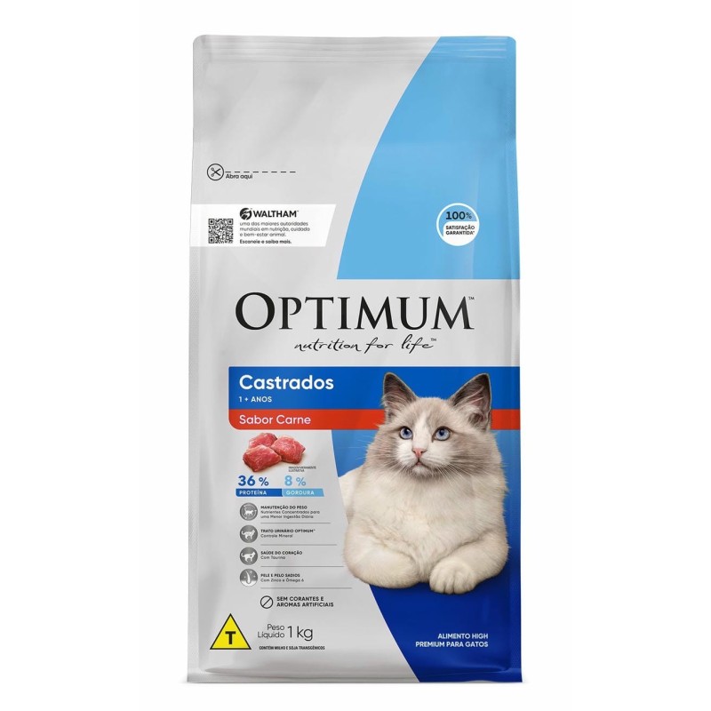 OPTIMUM DRY CAT AD CAST CARNE 1KG FD/10