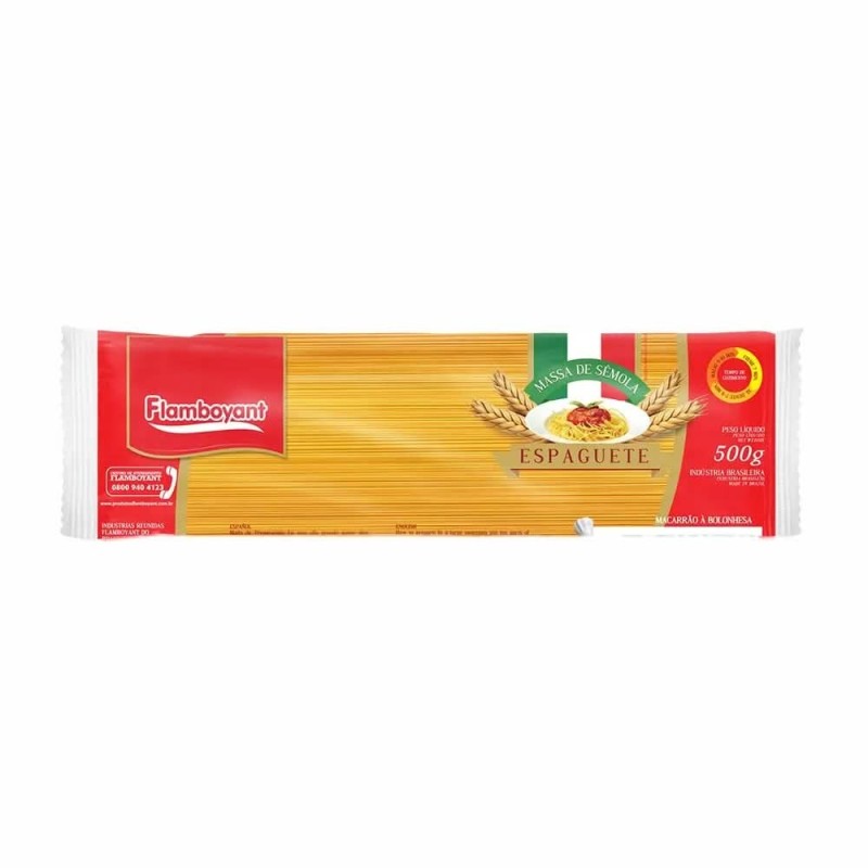 FLAMB MASSA ESPAGUETE SEMOLA 500GR FD/24
