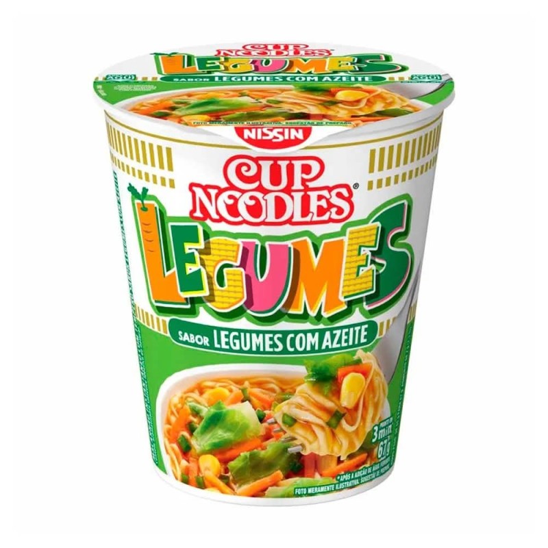CUP NOODLES LEGUMES COM AZEITE 67GR CX24