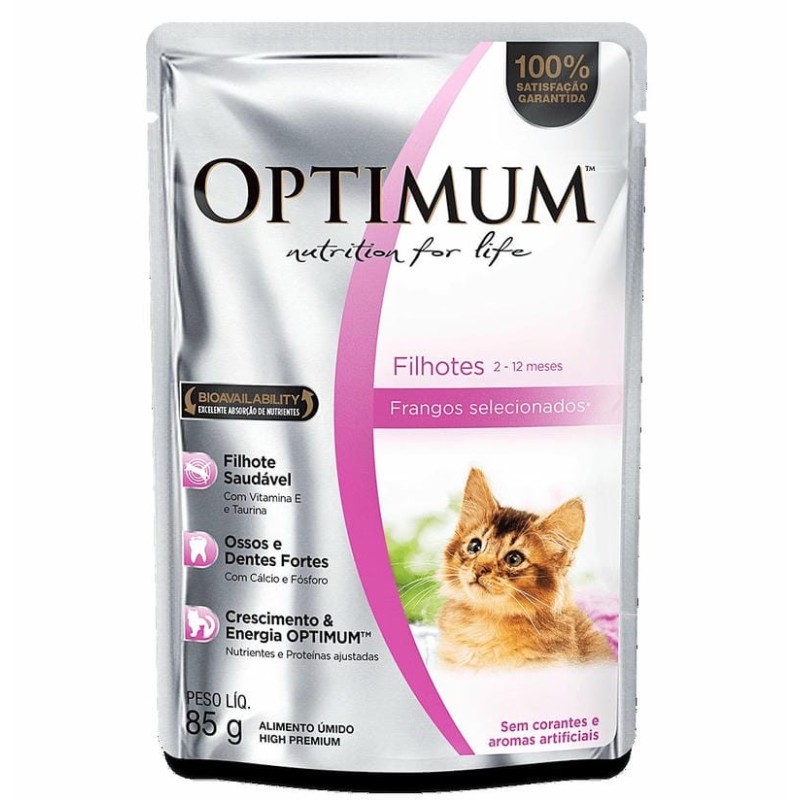 OPTIMUM CAT SC FILHOTE FRANGO 2X20X85GR