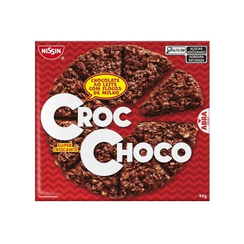 NISSIN CROC CHOCO AO LEITE 44GR CX/24
